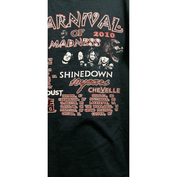 2010 Shinedown The Sound Of Madness Tour Sevendust Double Sided TShirt Small EUC - Picture 14 of 16